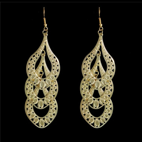 🎀 Bohemian Vintage Style Drop Golden Leaves - Picture 2 of 6